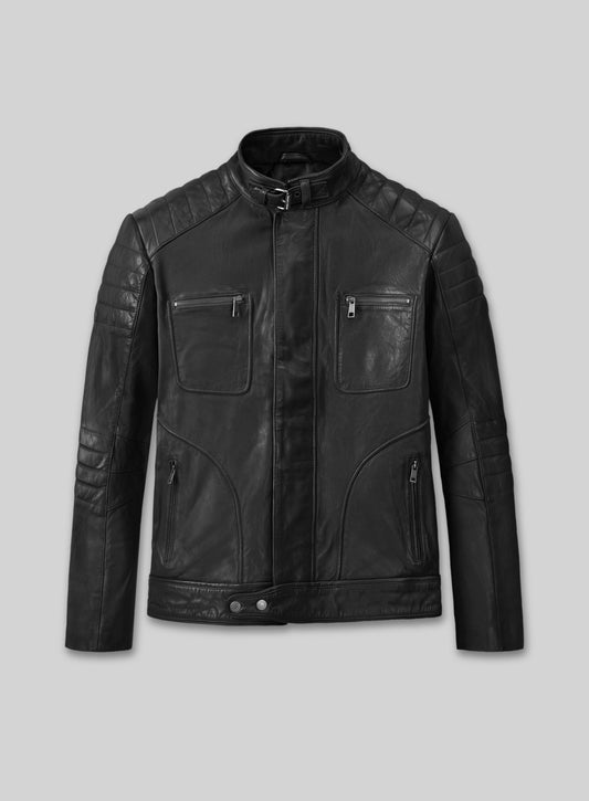 Firefly Moto Black Biker Leather Jacket