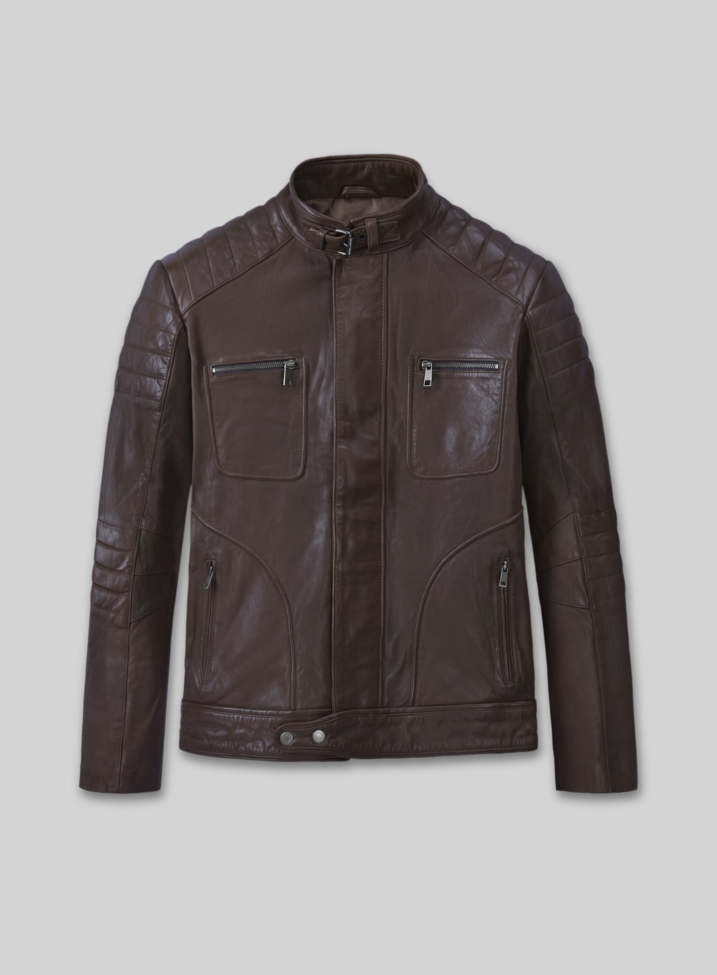 Firefly Moto Brown Biker Leather Jacket