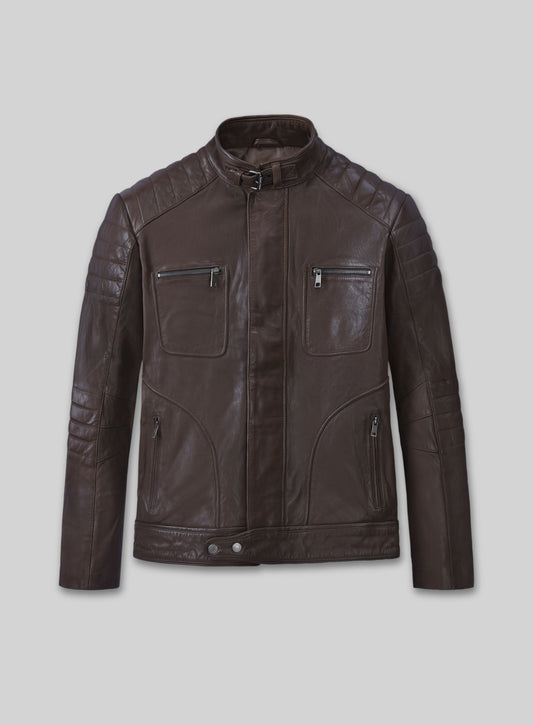 Firefly Moto Brown Biker Leather Jacket