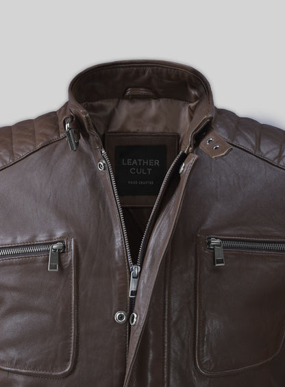 Firefly Moto Brown Biker Leather Jacket