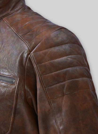 Firefly Moto Spanish Brown Biker Leather Jacket