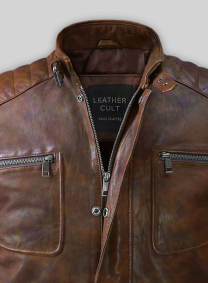Firefly Moto Spanish Brown Biker Leather Jacket