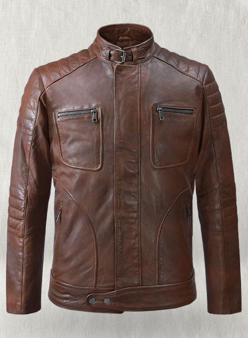Firefly Moto Spanish Brown Biker Leather Jacket - LeatherCult