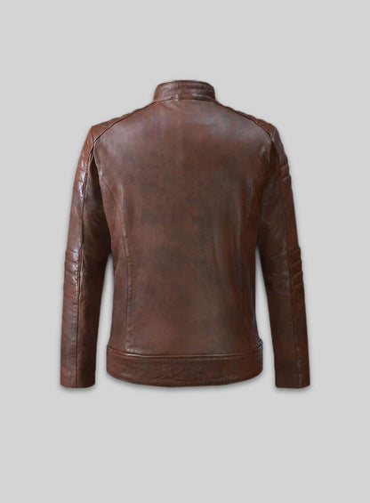 Firefly Moto Spanish Brown Biker Leather Jacket
