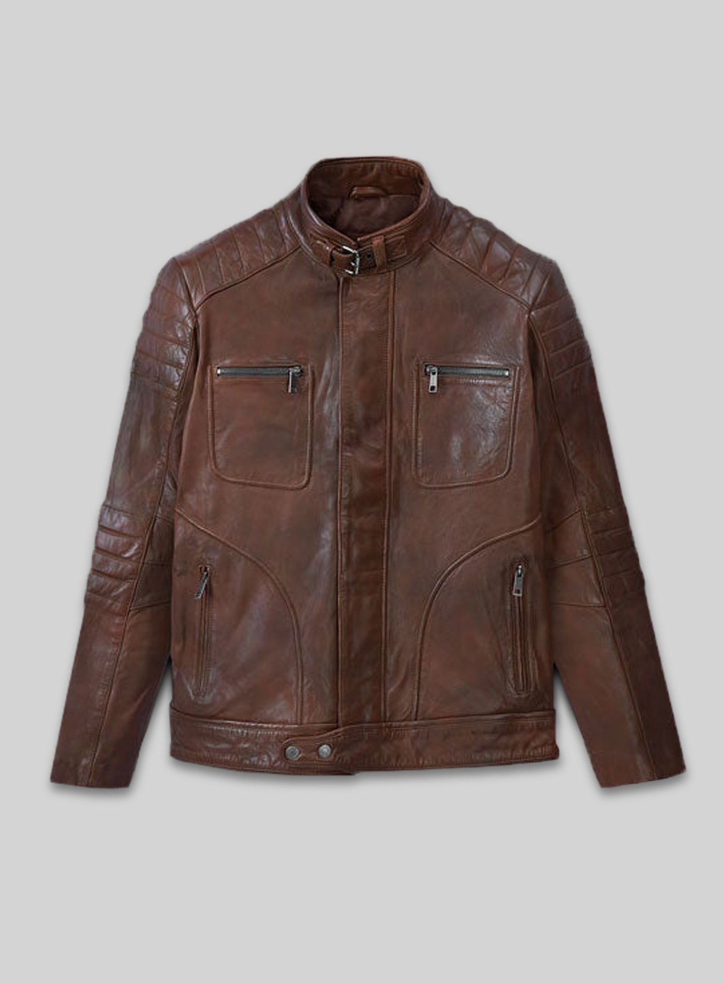 Firefly Moto Spanish Brown Biker Leather Jacket