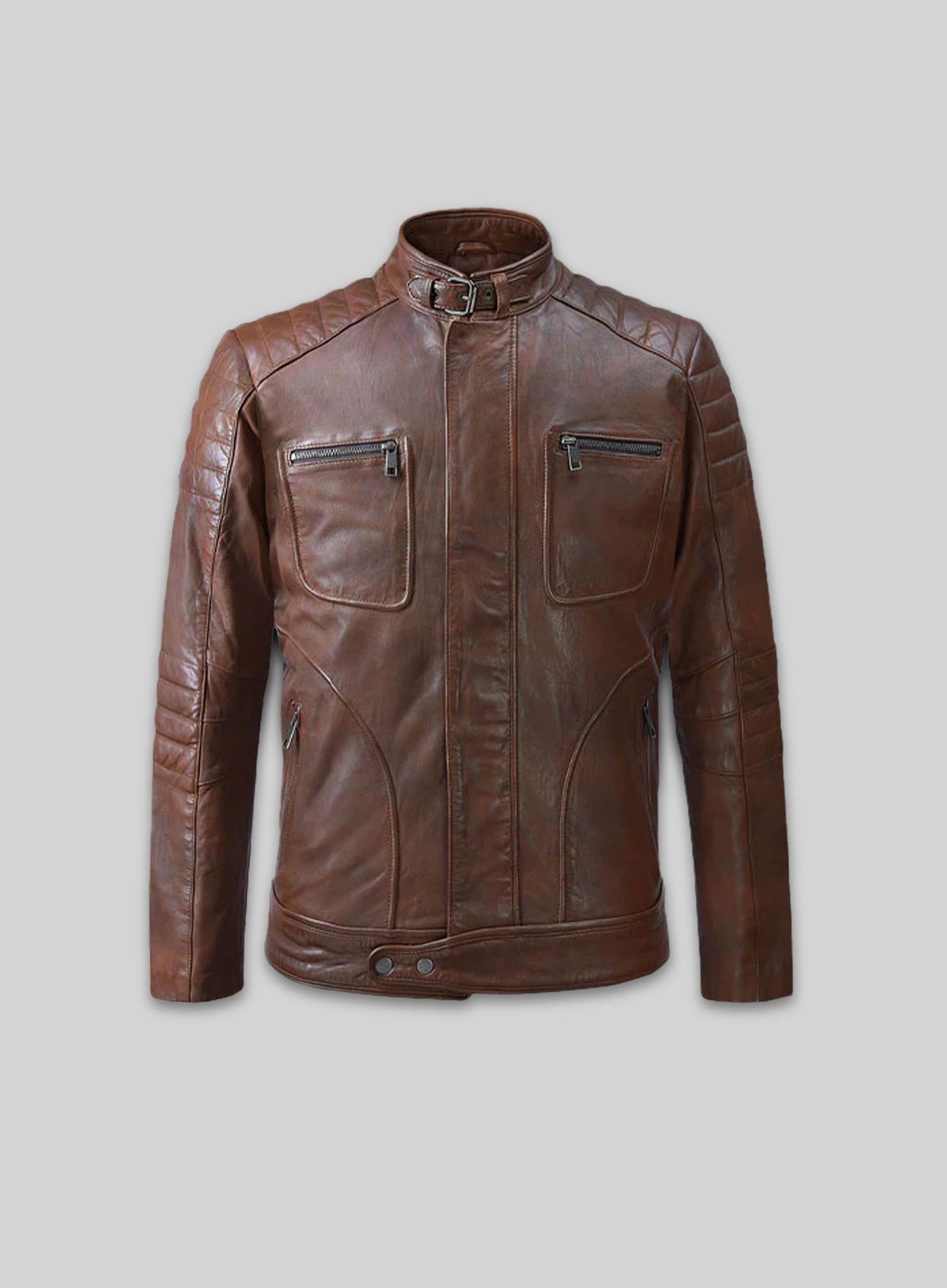 Firefly Moto Spanish Brown Biker Leather Jacket