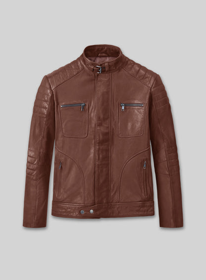 Firefly Moto Tan Biker Leather Jacket