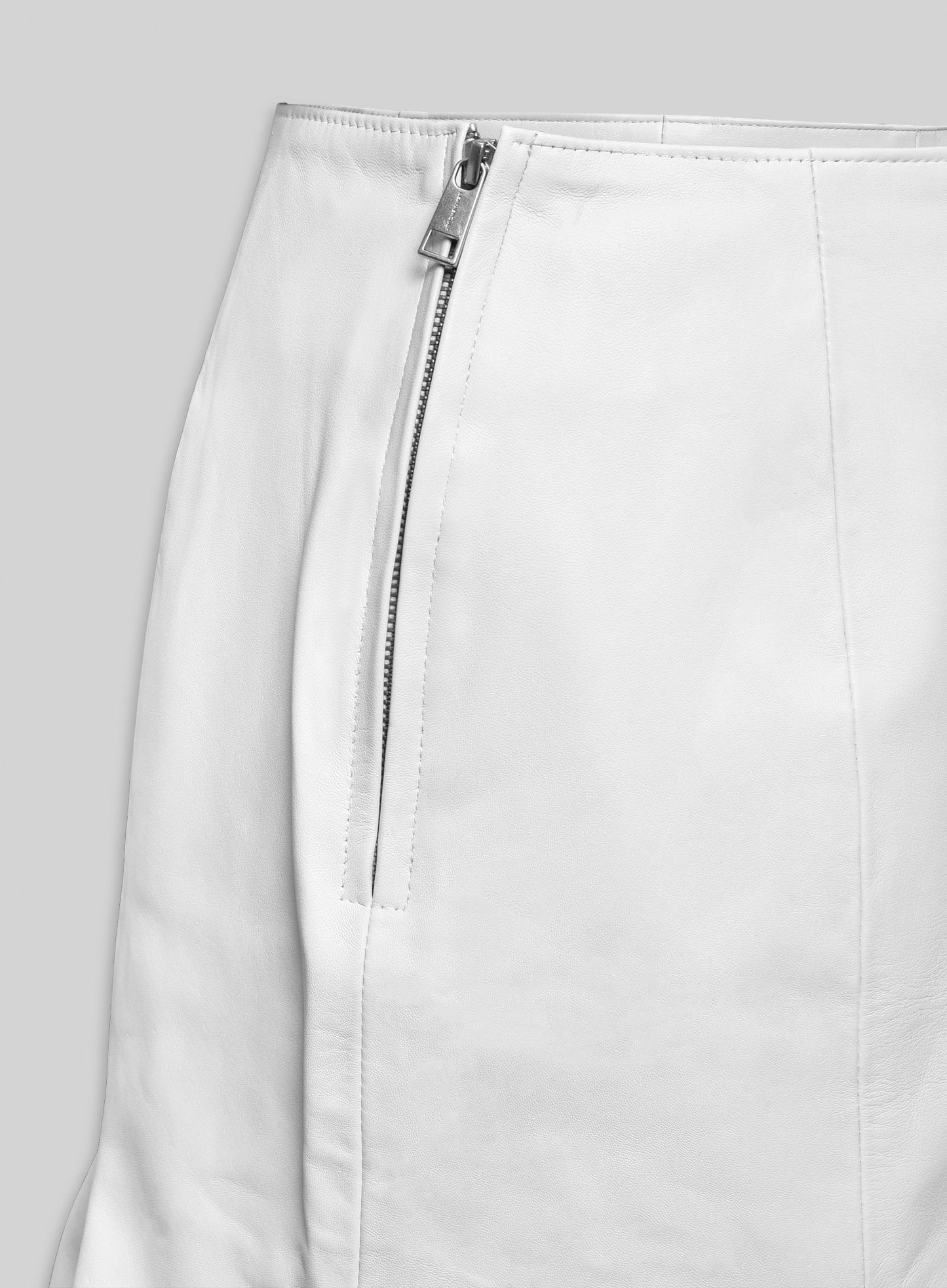 Fit and Flare Leather Skirt