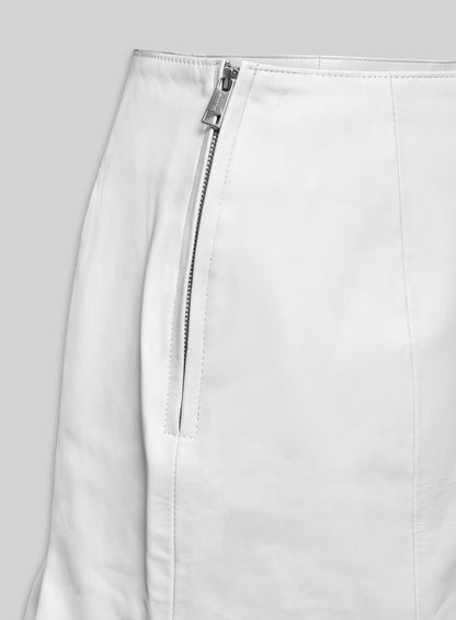 Fit and Flare Leather Skirt