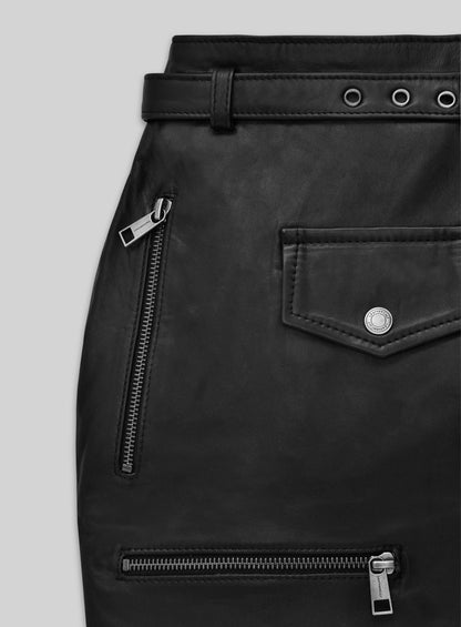 Flattery Leather Skirt - # 446
