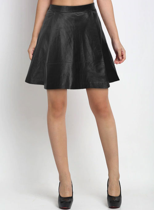 Flounced Leather Skirt - # 141 - LeatherCult