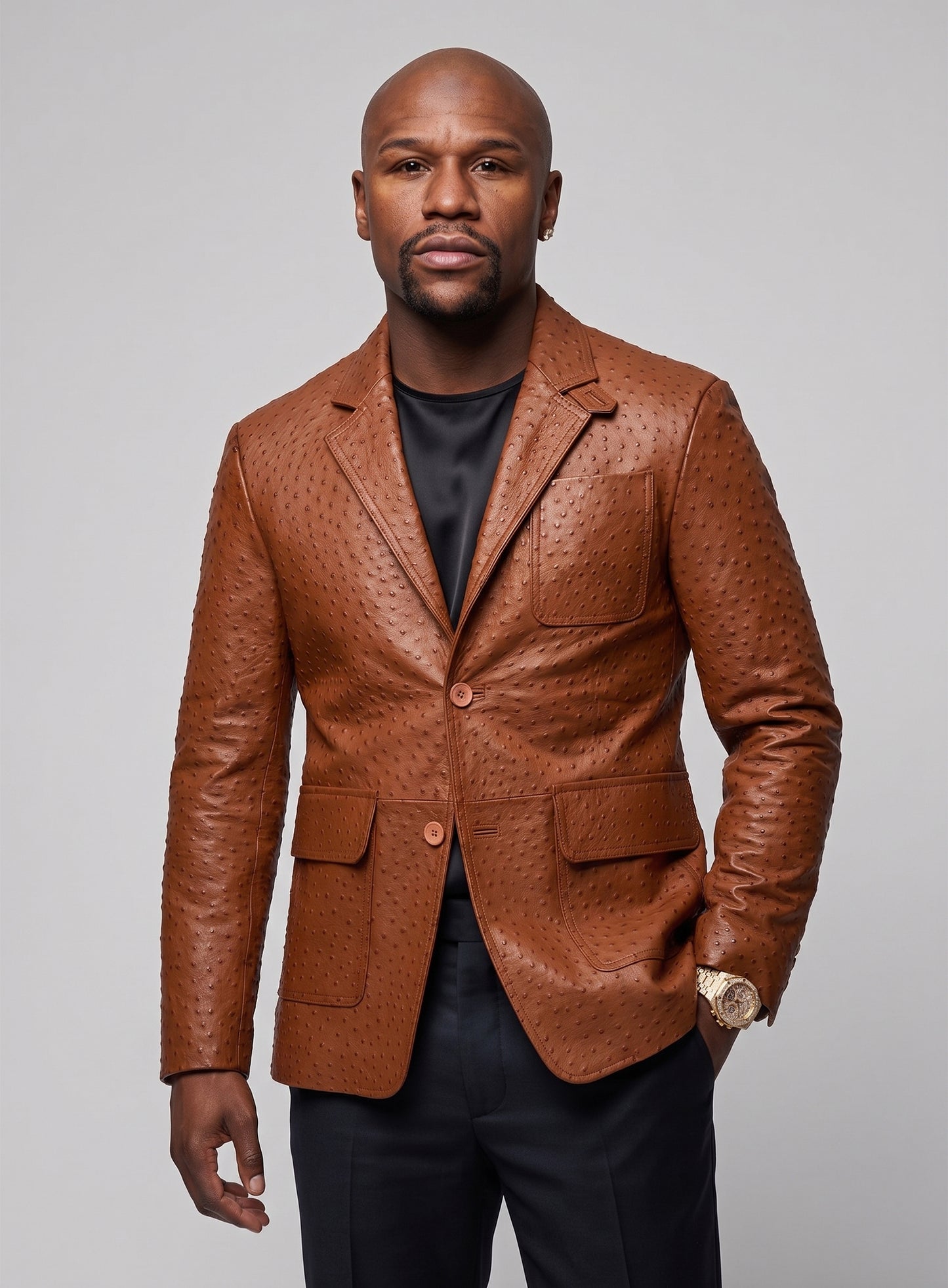 Floyd Mayweather Leather Blazer