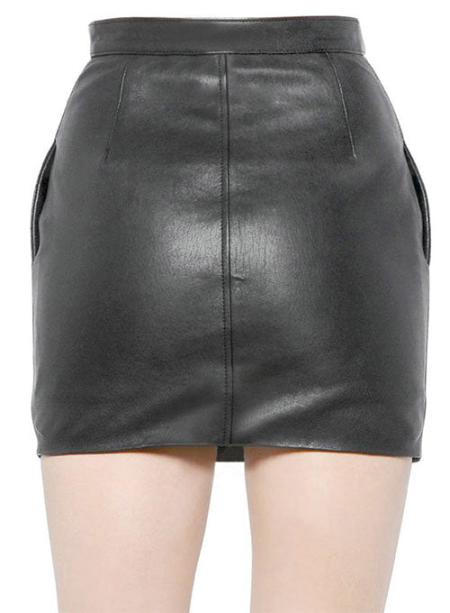 Foster Zip Leather Skirt - # 470 - LeatherCult