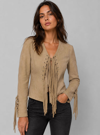 Francia Rasia How I Met Your Father Suede Jacket