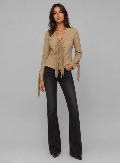 Francia Rasia How I Met Your Father Suede Jacket