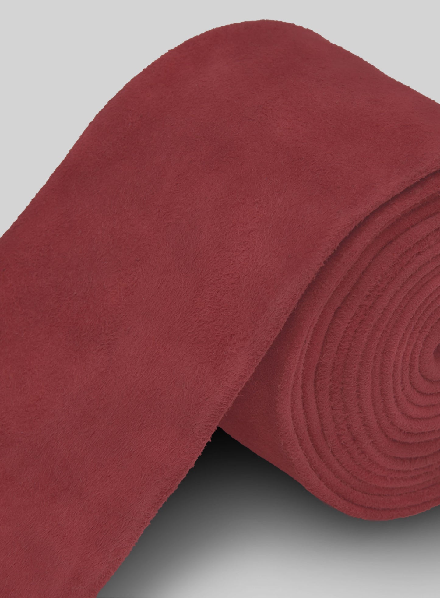 French Red Suede Leather Tie