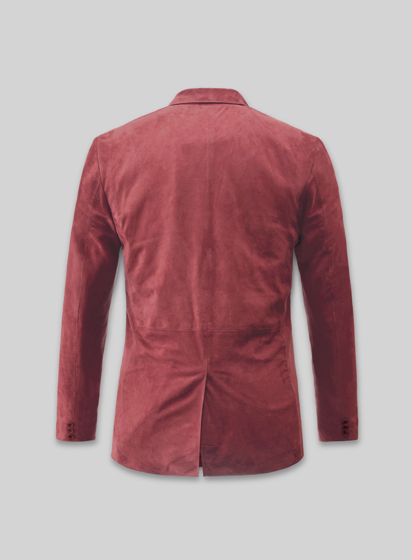 French Red Suede Leather Blazer