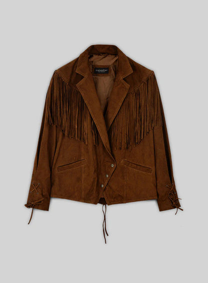 Fringe Leather Jacket #1012