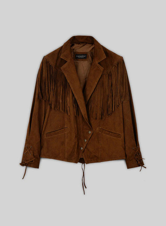 Fringe Leather Jacket #1012