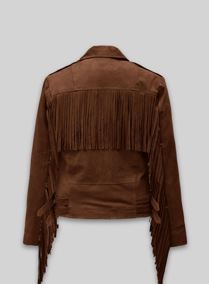 Fringe Leather Jacket #1008