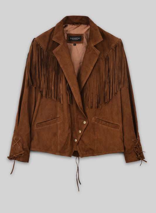 Fringe Leather Jacket #1012 - L