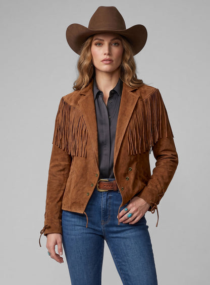 Fringe Leather Jacket #1012