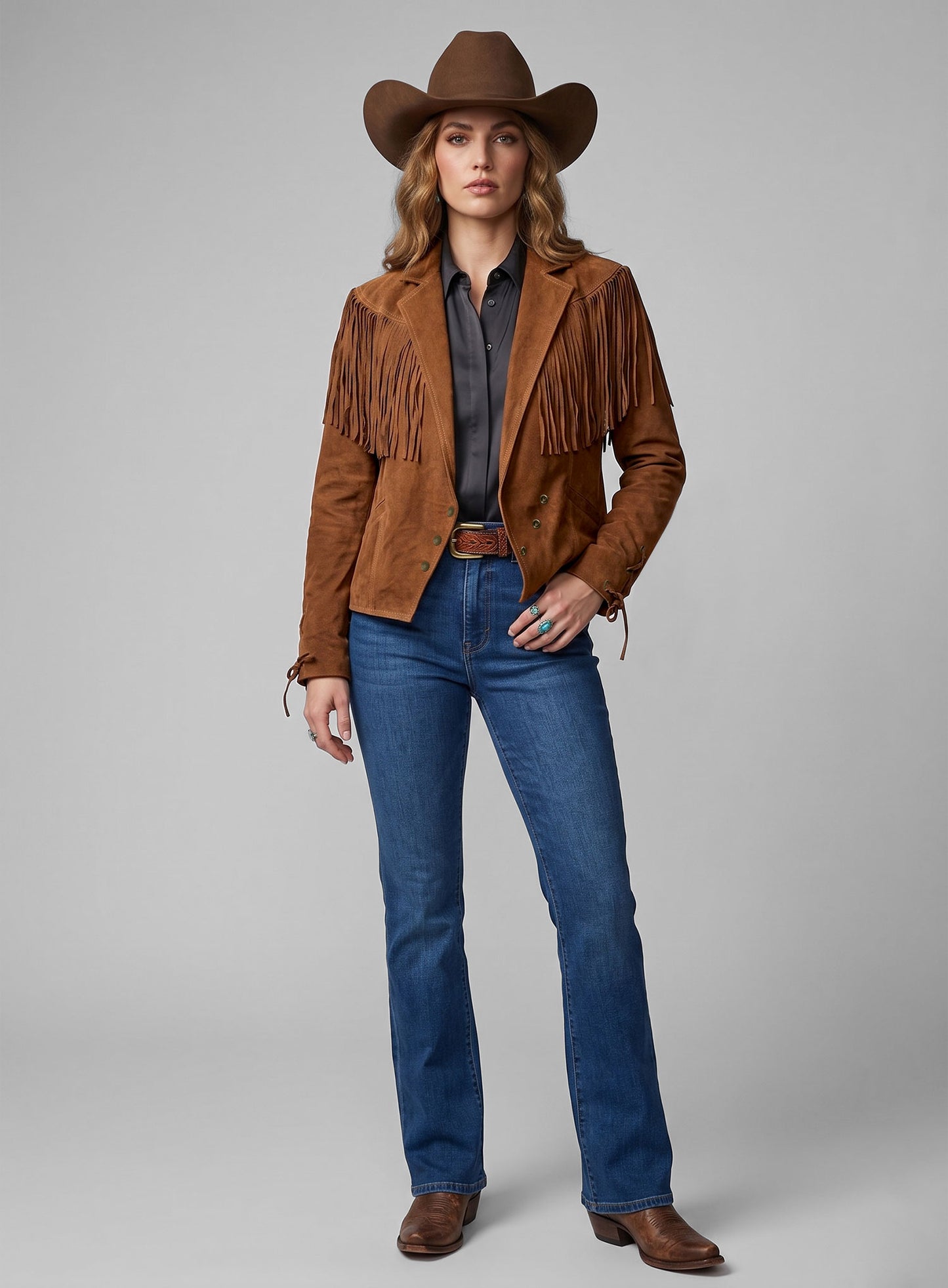 Fringe Leather Jacket #1012