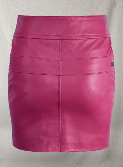 Front Zipper Leather Mini Skirt - # 143 - LeatherCult
