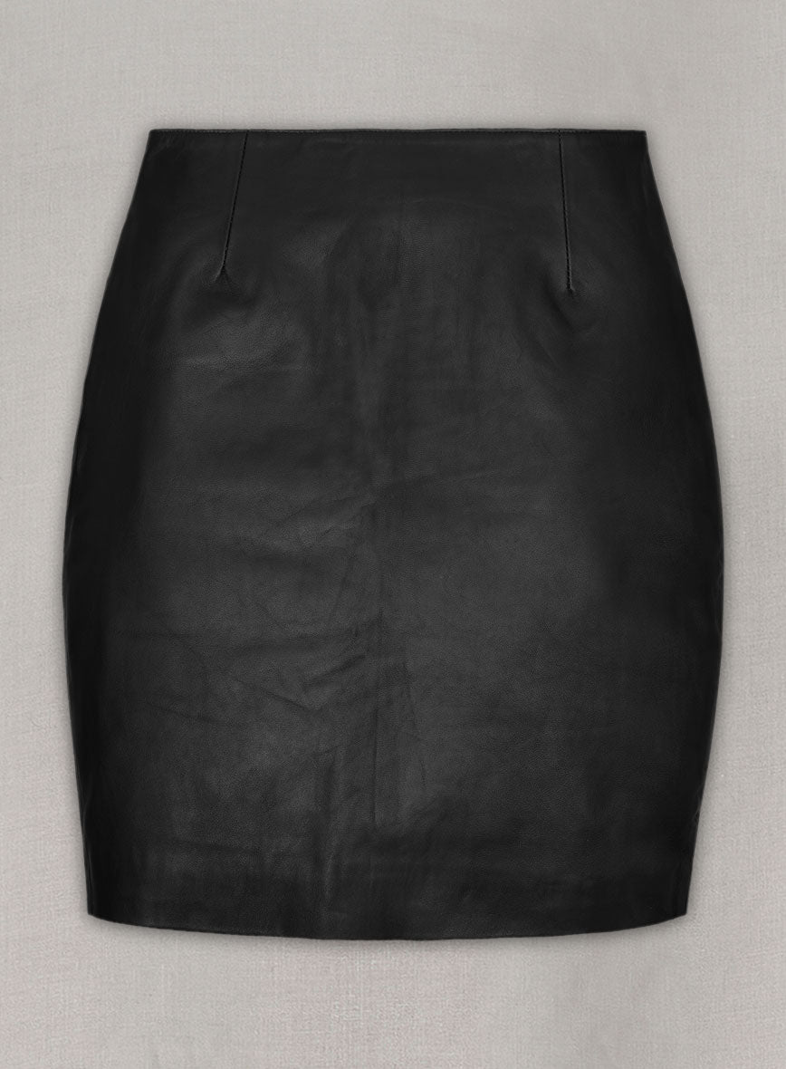 Front Slit Leather Skirt - # 126 - LeatherCult