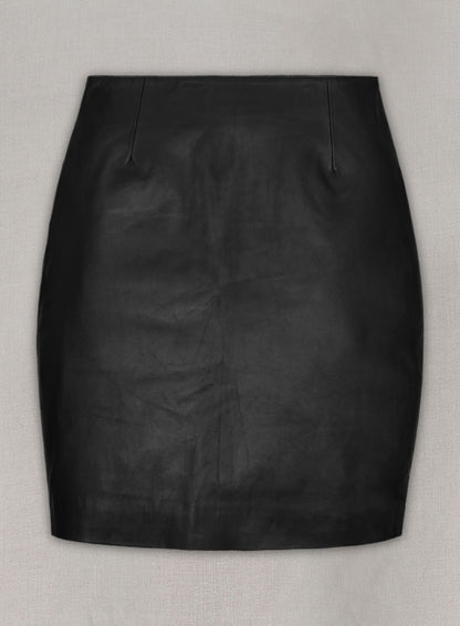 Front Slit Leather Skirt - # 126 - LeatherCult