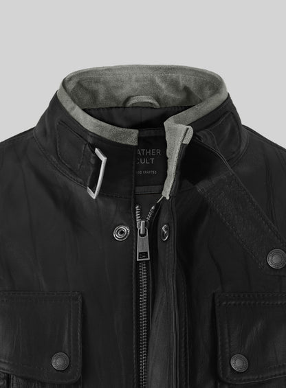 Gerard Butler Leather Jacket #1