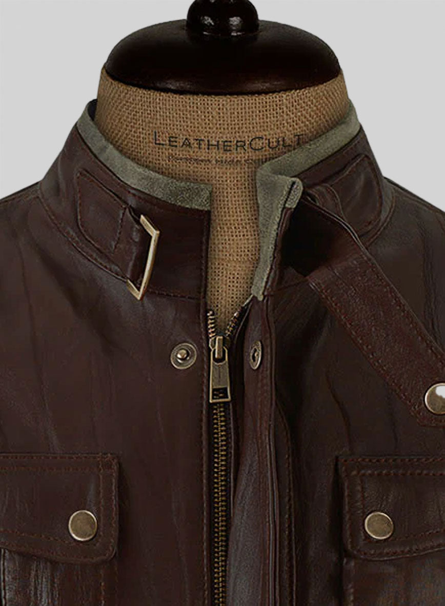 Gerard Butler Leather Jacket #1