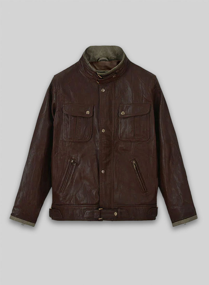 Gerard Butler Leather Jacket #1