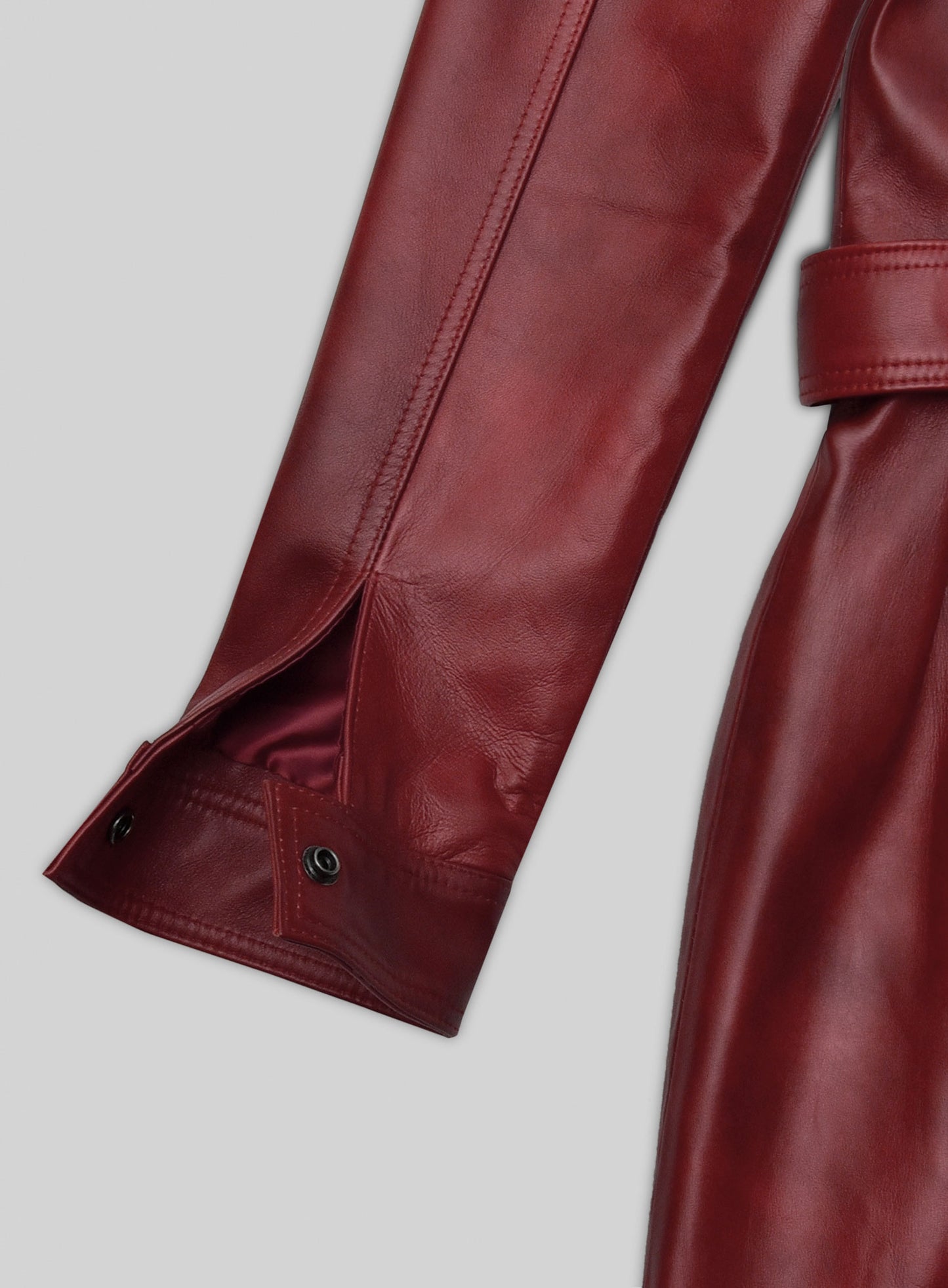 Gigi Hadid Leather Long Coat