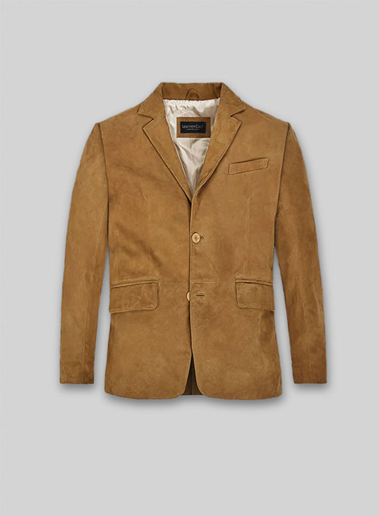 Ginger Brown Suede Leather Blazer