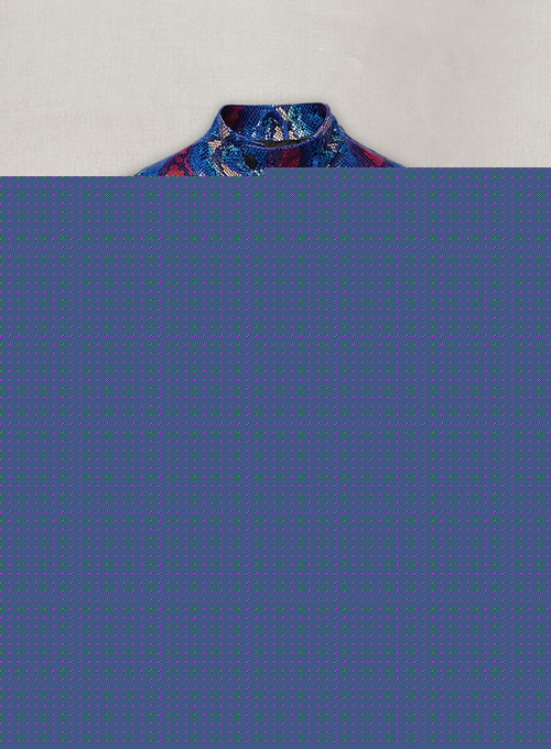 Glinting Bold Blue Python Leather Jacket - LeatherCult