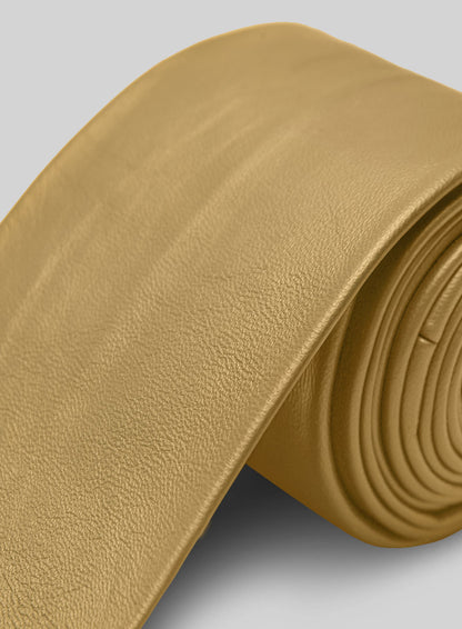 Golden Leather Tie