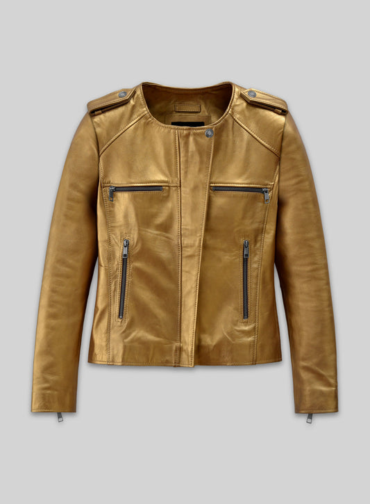 Golden Lizzy Caplan Now You See Me 2 Leather Jacket