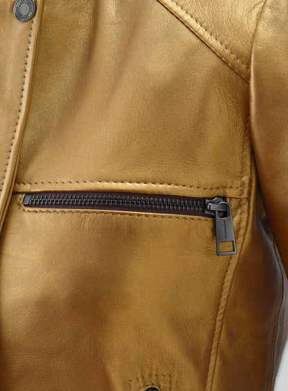 Golden Lizzy Caplan Now You See Me 2 Leather Jacket