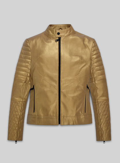 Golden Gwen Stefani Leather Jacket #1