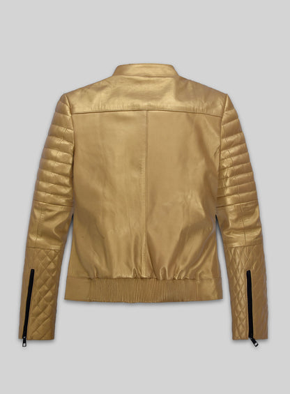 Golden Gwen Stefani Leather Jacket #1