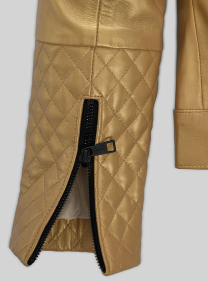 Golden Gwen Stefani Leather Jacket #1