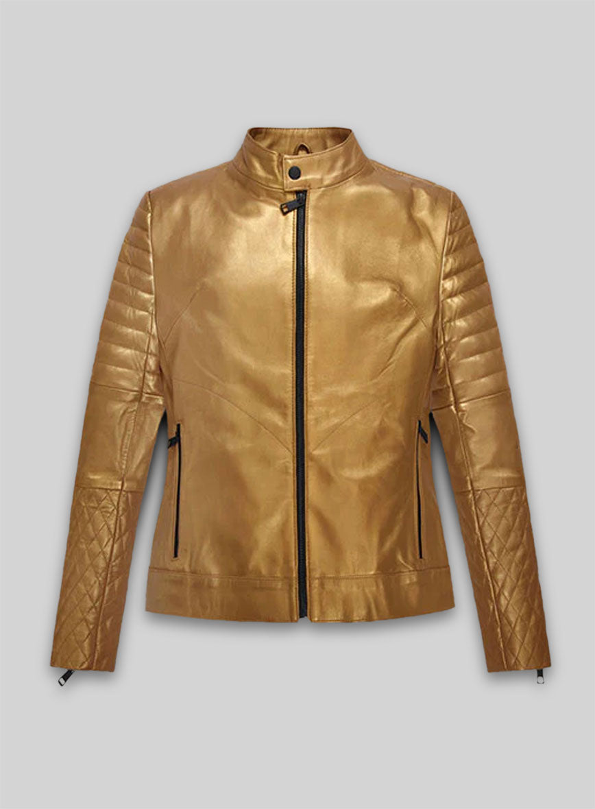 Golden Gwen Stefani Leather Jacket #1