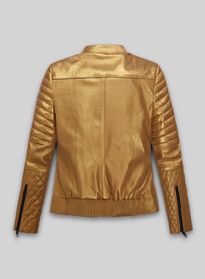 Golden Gwen Stefani Leather Jacket #1