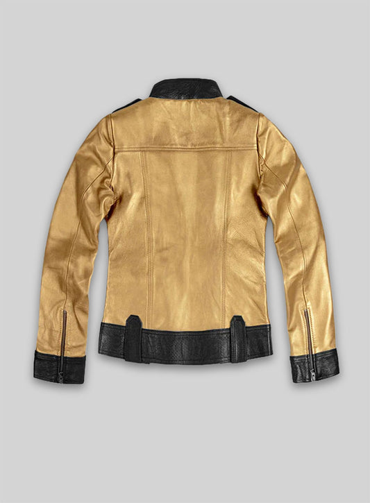 Golden Leather Jacket # 514