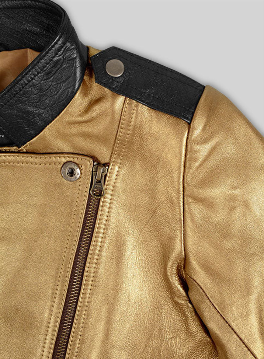 Golden Leather Jacket # 514
