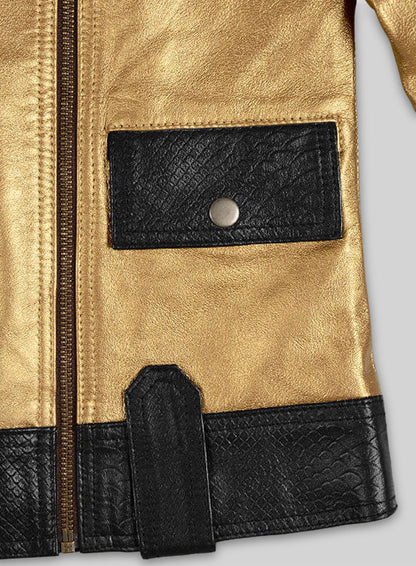 Golden Leather Jacket # 514