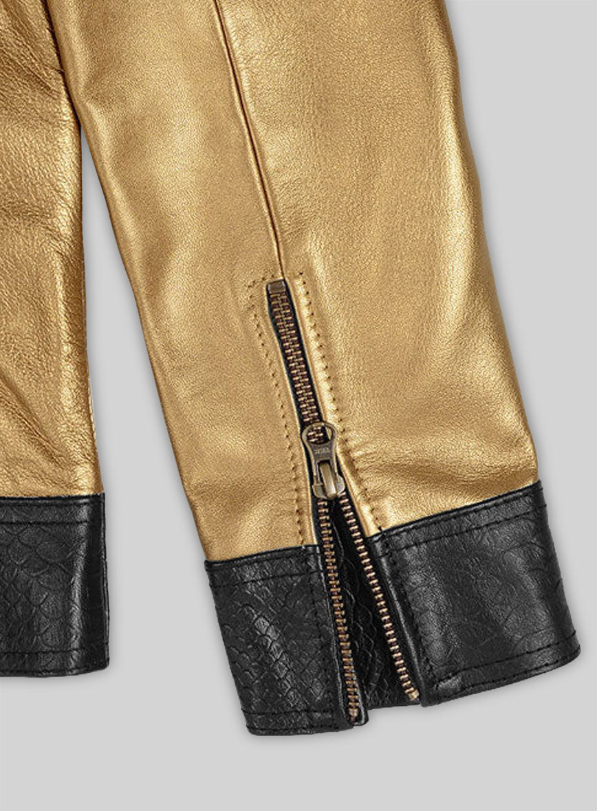 Golden Leather Jacket # 514