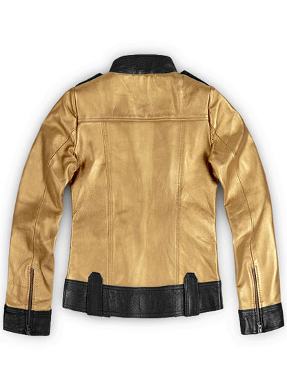 Golden Leather Jacket # 514 - LeatherCult