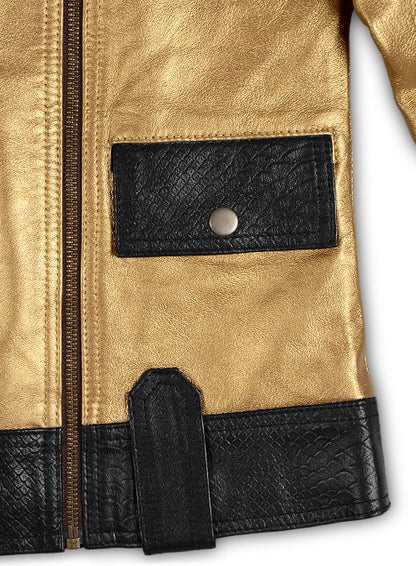 Golden Leather Jacket # 514 - LeatherCult